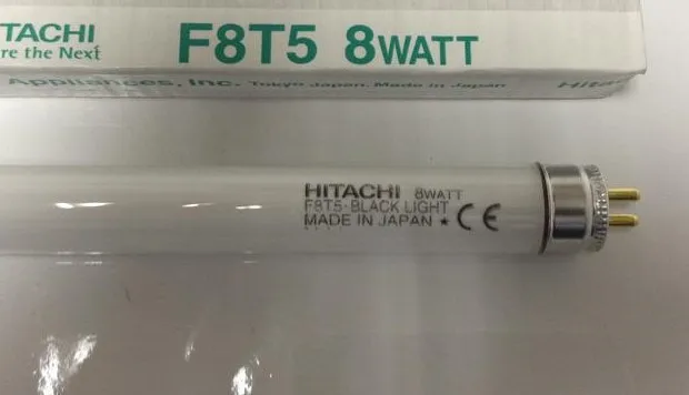 HITACHI F8T5 BLACK LIGHT 8W 8 WATT fluorescent lamp tube 8WATT 365nm bulb NEC FL8BL