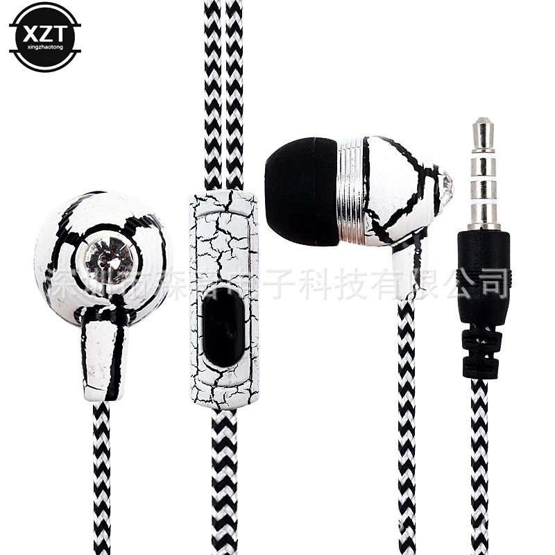 3.5 مللي متر ميناء التوصيل SF-A19 الكراك مضفر السلكية سماعة مع ميكروفون السلكية التحكم عن أندرويد آيفون