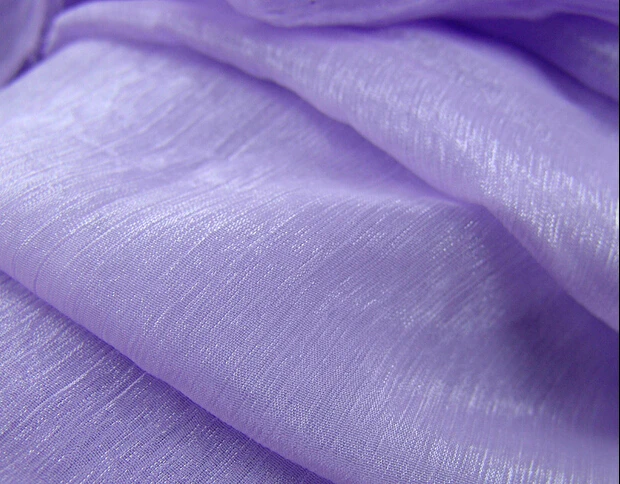 

3 meter 150cm 59" width lavender purple crinkle shot-silk chiffon crepe fabric dress skirts screen material MM196