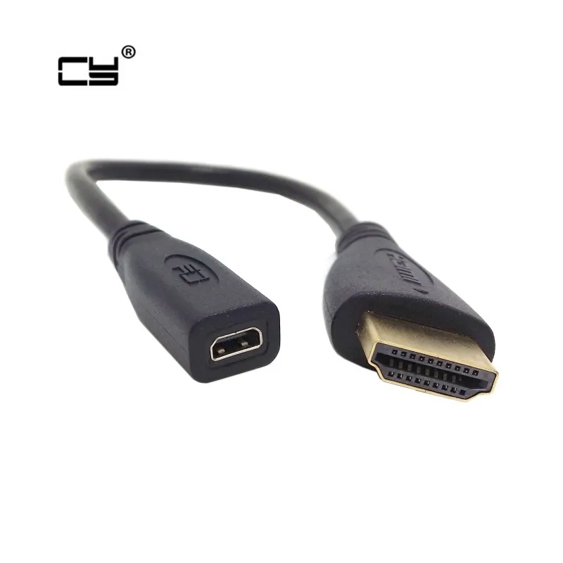 Presa Micro HDTV adattatore femmina a HDTV maschio per Tablet e telefono cellulare cavo da 0.2m