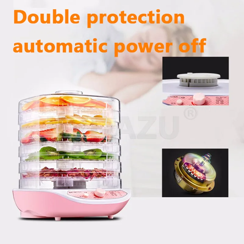 Dörr Obst Gemüse Kraut Fleisch Trocknen Maschine Pet Snacks lebensmittel Trockner 5 trays 220V