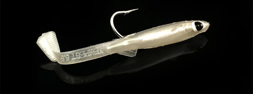 Leurre souple en silicone avec hameçon et yeux 3D, appât Élde type poisson nageur idéal pour la pêche au bar, lot de 3 pièces