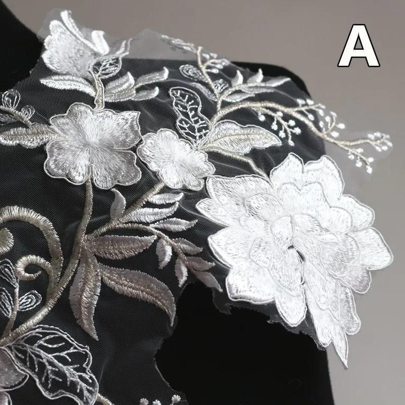 Stickerei-Spitzenapplikation zur Dekoration von Hochzeitskleidern, DIY-Kleidungszubehör, kann zur Hochzeitskleiddekoration verwendet werden, neue Mode. – Detail 5