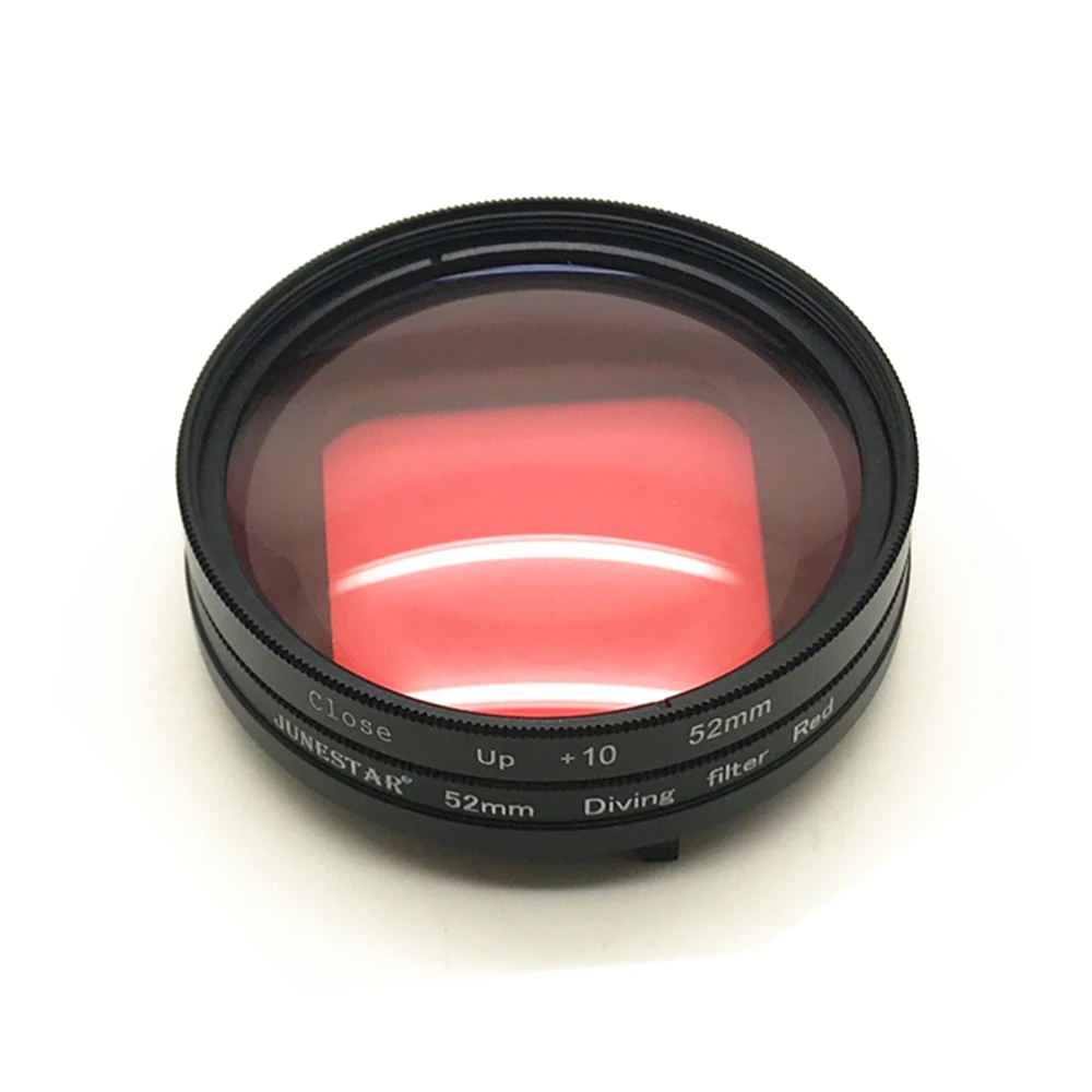 52mm Adapter + Red / Magenta Purple Diving Filter + 10X Close up Macro Underwater Color Correction Filter Kit for GoPro Hero 6 5