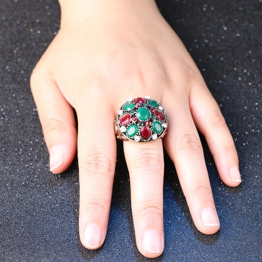 2018 New Fashion Jewelry Cheap Wholesale Vintage Bohemian Style Gold Color Rings For Women Lovely Gift