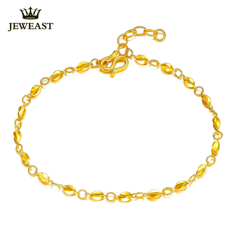 

Women 24k Gold Bracelet Pure 999 Carambola Girl Party Gift Good 2023 New Hot Sale Fine