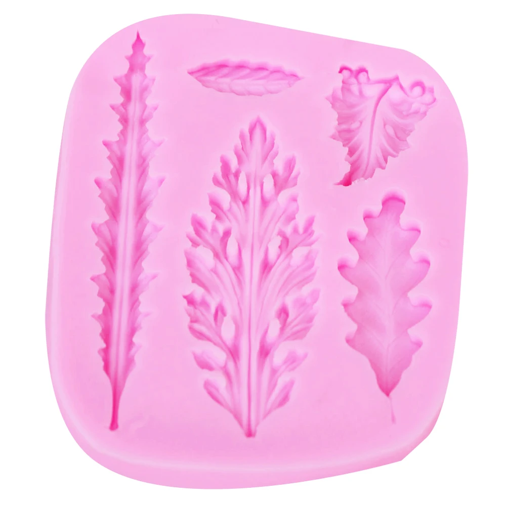 1pcs Seaweed Leaves Silicone Molds for Chocolate Gumpaste Surgarcraft Icing Handmade Tool Epoxy Fondant Chocolate Moulds M311