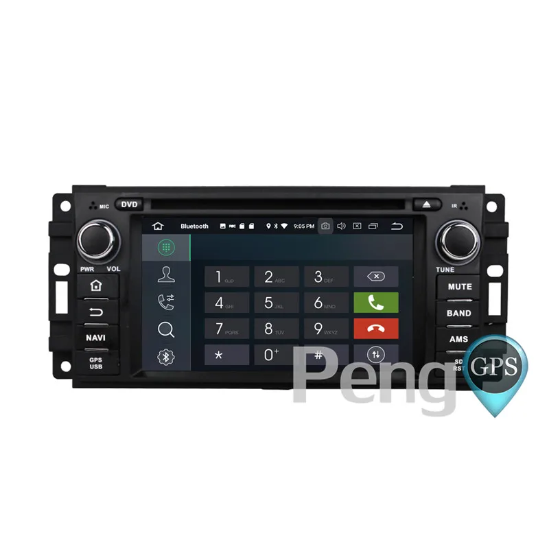 Android 8.0 Car CD DVD Player 8 Core GPS Navigation for Jeep 300C Sebring Grand Cherokee Compass Wrangler Two Din Car Radio Unit