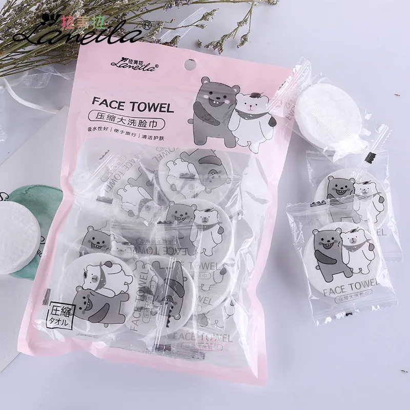 Space Saving Compressed Towel Cotton Hotels Camping Trip Practical Portable Face Towels Travel Essential Compressed Wet Napkin