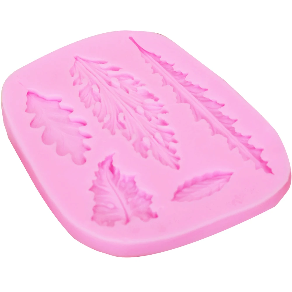 1pcs Seaweed Leaves Silicone Molds for Chocolate Gumpaste Surgarcraft Icing Handmade Tool Epoxy Fondant Chocolate Moulds M311