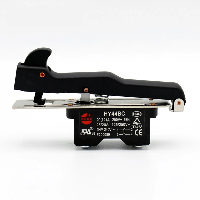 KEDU HY44BC 125/250V 25/20A interruttore a grilletto per utensili elettrici interruttori a pulsante per trapano a mano per smerigliatrice blocco meccanico blocco On