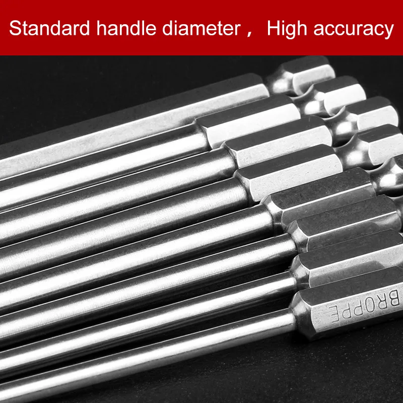 HOEN 11pcs 100mm Long Steel Magnetic Torx Hex Security Electric Screwdriver Bit Set For   Magnetic Screwdriver Bit Tool Set