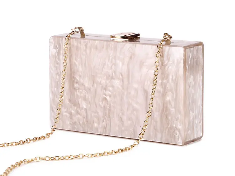 Donne di marca Sacchetto di Sera Del Partito della perla Bianco/blu/beige/rosso Borsa Delle Ragazze Delle Donne Da Sposa Pochette Borsa Acrilico