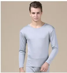 Ropa interior de seda pura para hombre, ropa interior térmica de seda, larga, el nuevo invierno