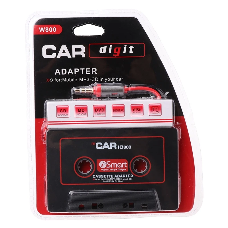 3.5mm Car AUX Audio Tape Cassette Adapter Converter For Car CD Player MP3