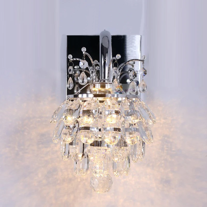 

1 pcs Bedside Led Bar Crystal Lamp LED Wall Light For Home Living Room Bedroom New Single Aisle Simple Modern Crystal Wall Lamp