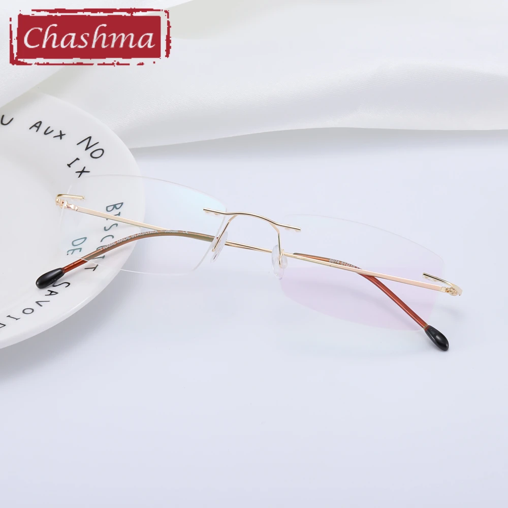 2 جرام فقط وصفة طبية الزجاج بدون شفة النظارات الرجال سبائك التيتانيوم النظارات البصرية الإطار النساء نظارات مرنة خفيفة للغاية