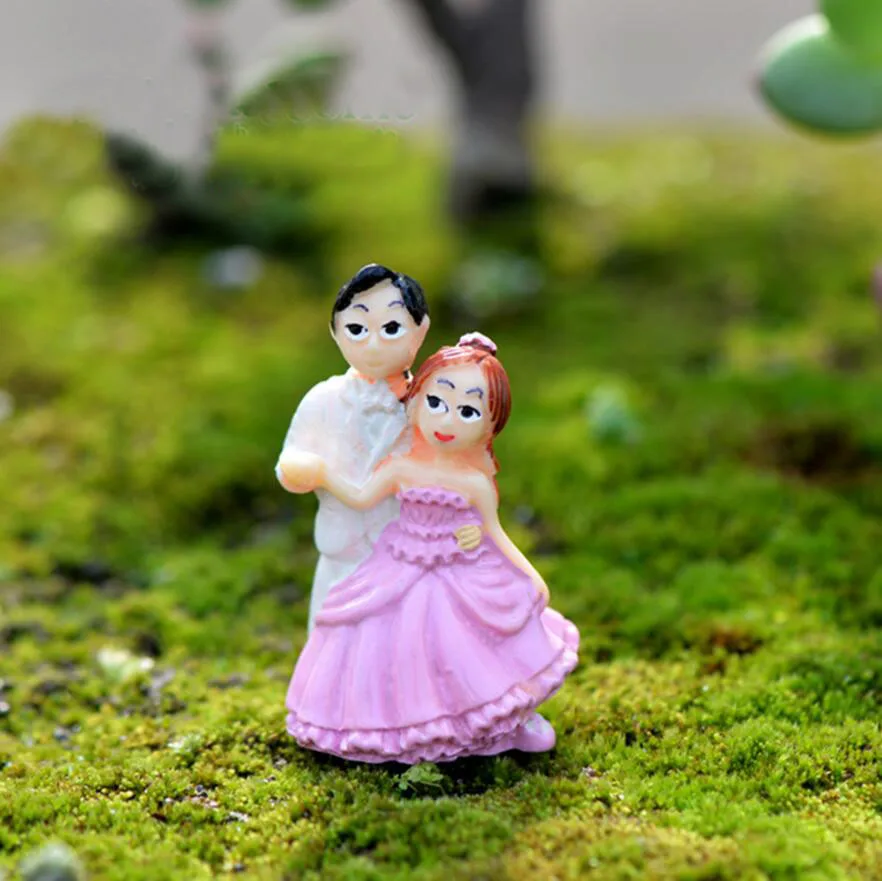 10pcs Dancing Groom&Bride Couple For Garden Moss Terrarium Home Desktop Decor/Crafts/Bonsai/Doll House/Miniatures