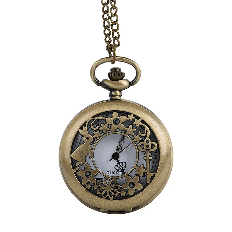 8895   Rabbit Zodiac Design Pedant Watch Retro Perspective Osmanthus Rabbit Exquisite Pocket Watch Hot Sale Women Kids Fob Watch