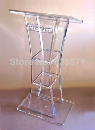 free shipping High-end atmosphere Floor Standing transparent acrylic lectern podium/acrylic podium pulpit lectern