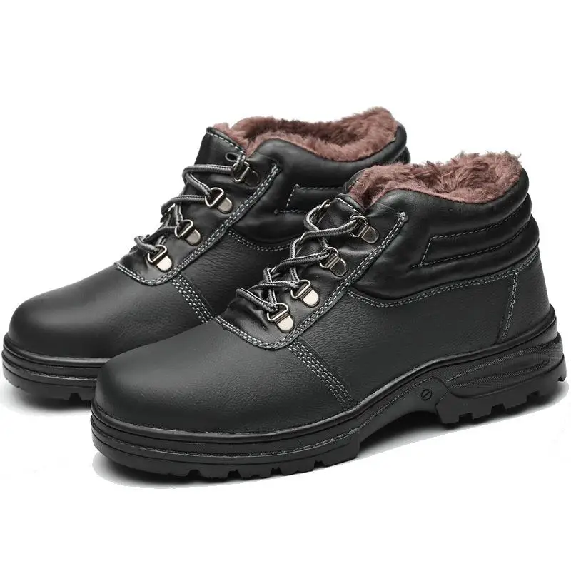 Safety Shoes Cap Steel Toe Safety Shoe Boots For Man Work Shoes Men Waterproof Size 12 Footwear Winter Wear-resistant GXZ010