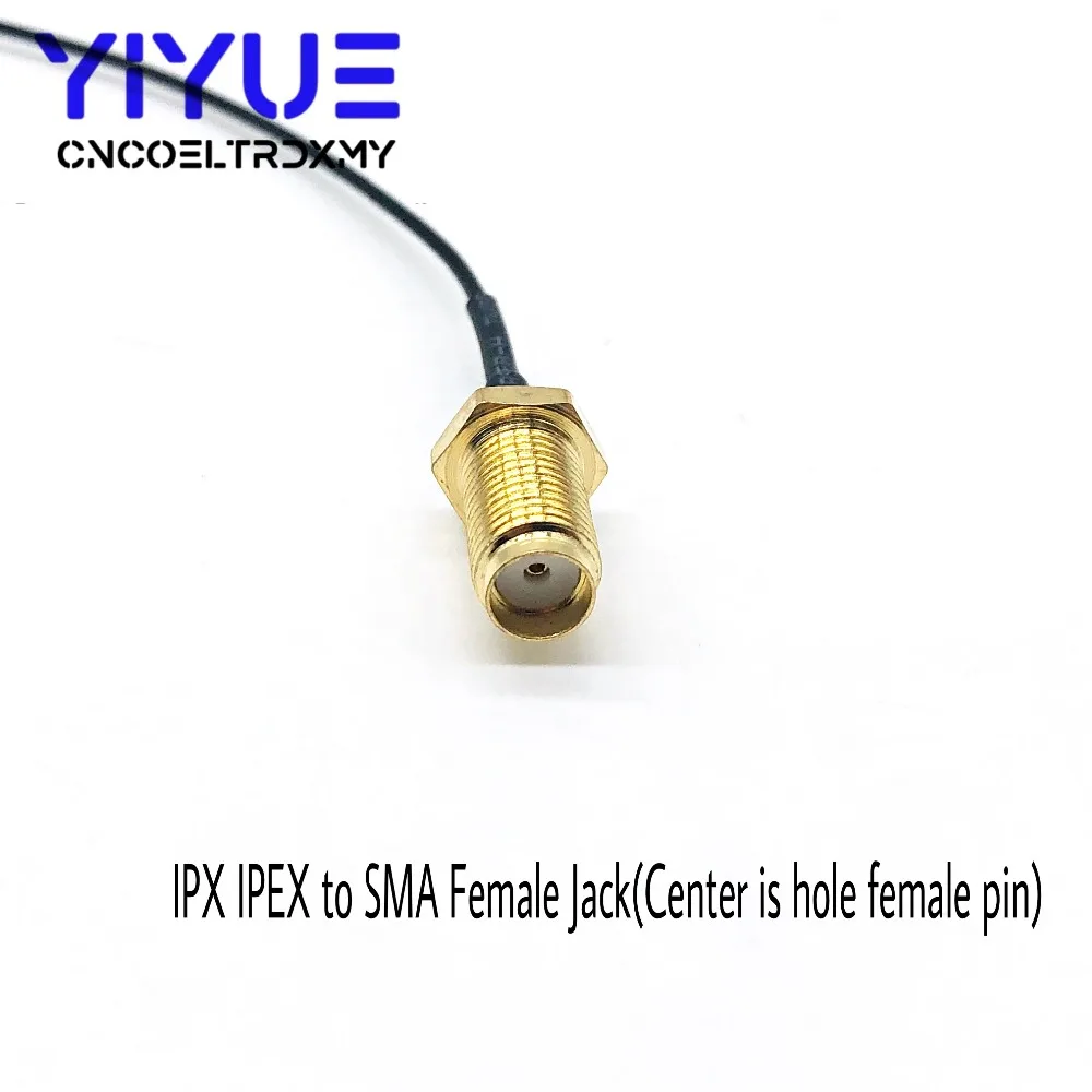 1ชิ้นสำหรับการ์ด WIFI PCI u.fl IPX ไปยัง RP-SMA ตัวเมีย (ตัวผู้) RF สายถักหางเปีย10ซม.