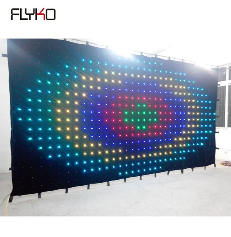 

3x6m P18cm led cloth vision display led video curtain