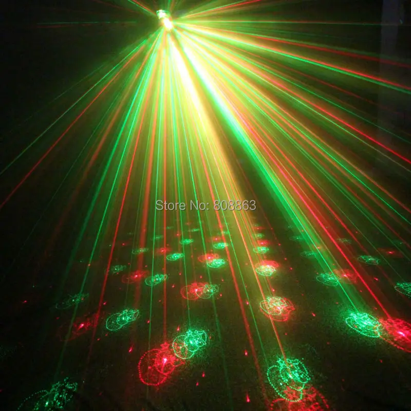 Mini R&G Laser 6 Christmas Patterns projector Club Bar lighting Dance Disco home party Xmas DJ Stage Light show N75Y6+ Tripod