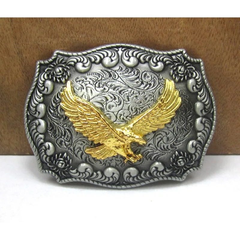 Retro Metalen Carving Eagle West Cowboy Gesp Super Cool Mannelijke Logo Jeans Accessoires Fit 3.8Cm-4Cm riem Beste Man Gift