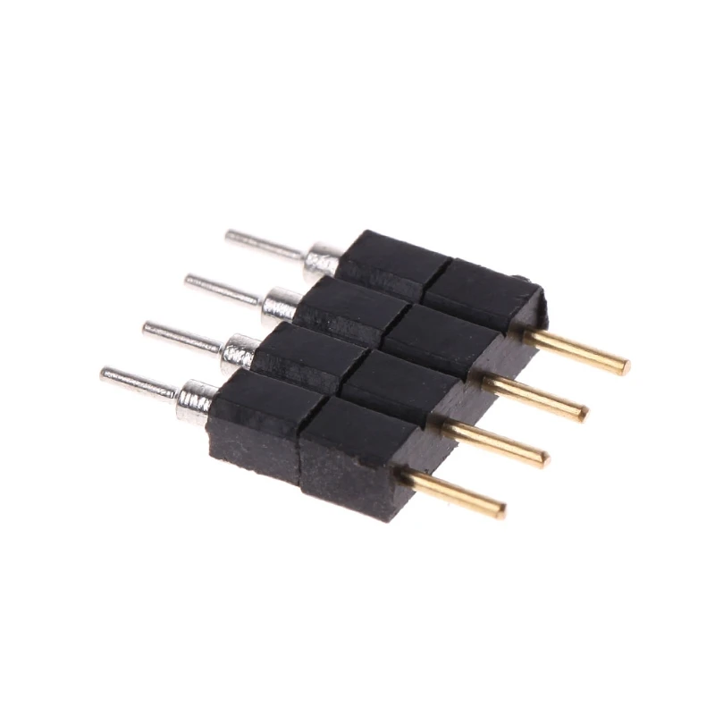 Juego de 50 unids/set de 4 pines de aguja, conector de tira LED RGB, conector macho y hembra de calidad