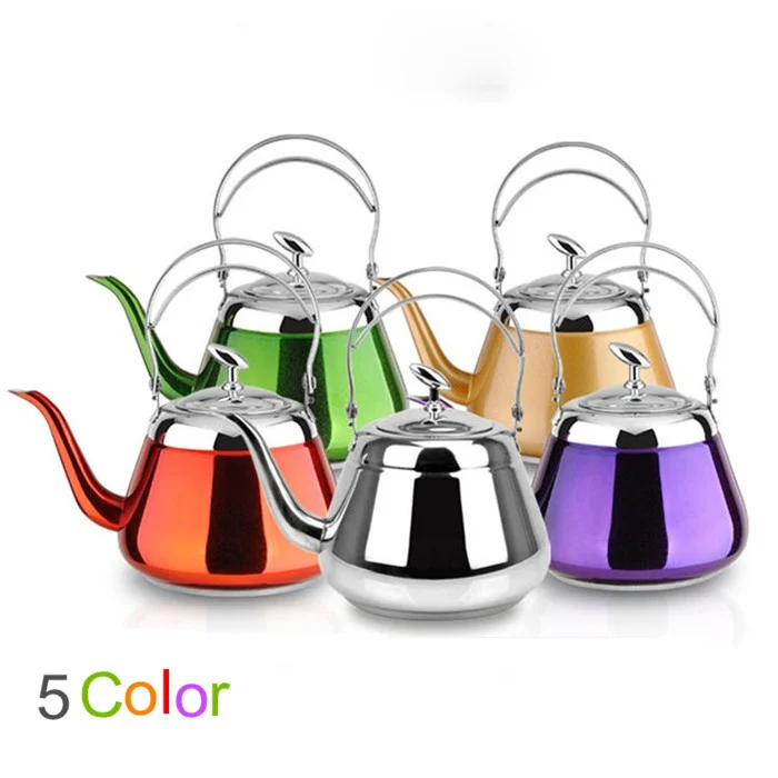 5 Color Selectable Thick Stainless Steel Water  furn Kettle Creative Teapot for Induction Cooker Kitchenware Tool