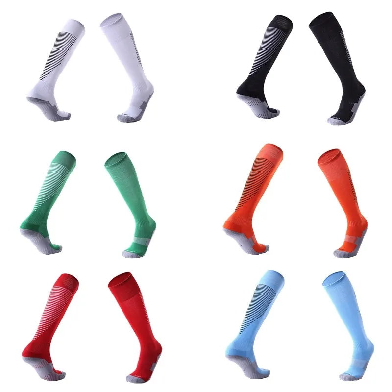 Adult Kids Professional Soccer Socks Breathable Deodorization Compression Sports Sock Long Stocking Stripe Football Sock Boy Men