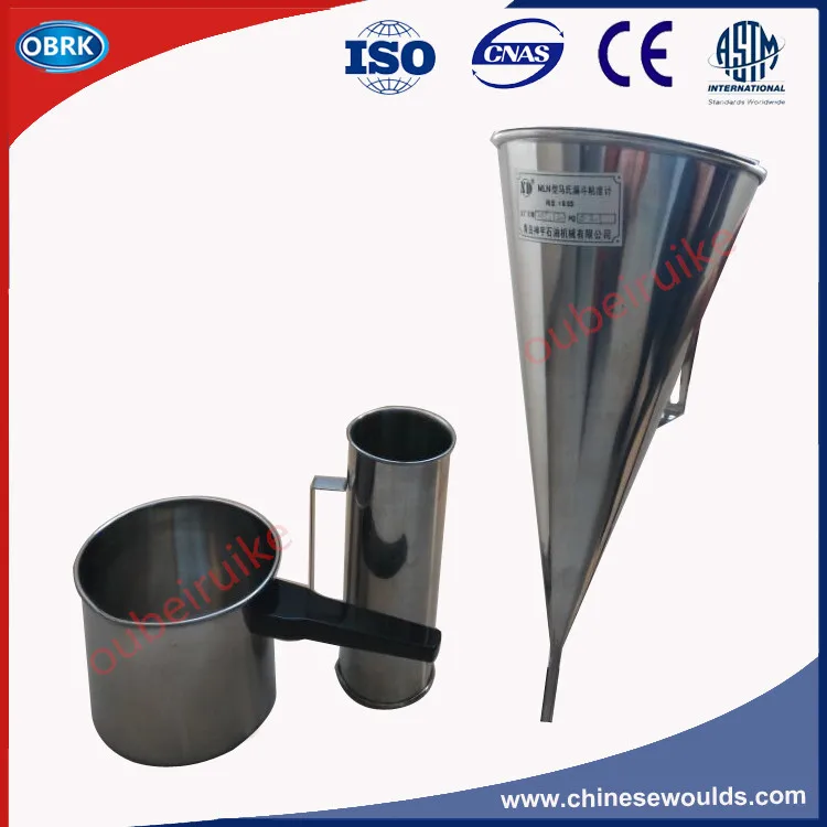 ASTM Standard steel Marsh Funnel Viscometer Testing Set