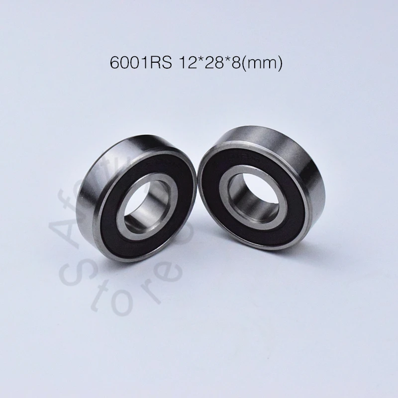 6001RS 12*28*8 (Mm) 1 Buah Bearing ABEC-5 Penyegelan Karet Tipe Bearing 6001 6001RS Chrome Steel Deep Groove Bearing