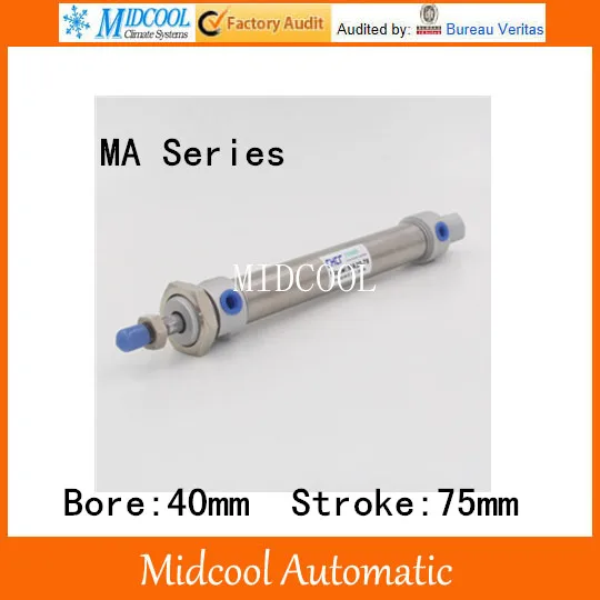 

Mini air cylinder MA40-75 stainless steel bore 40mm stroke 75mm double acting small pneumatic cylinder