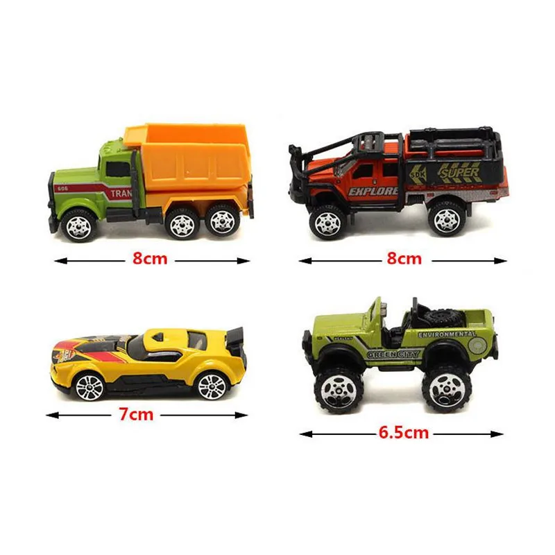 5cs/lot 1:64 Alloy Model Car Suit Army City Fire Engine Boy Toy Car for Children