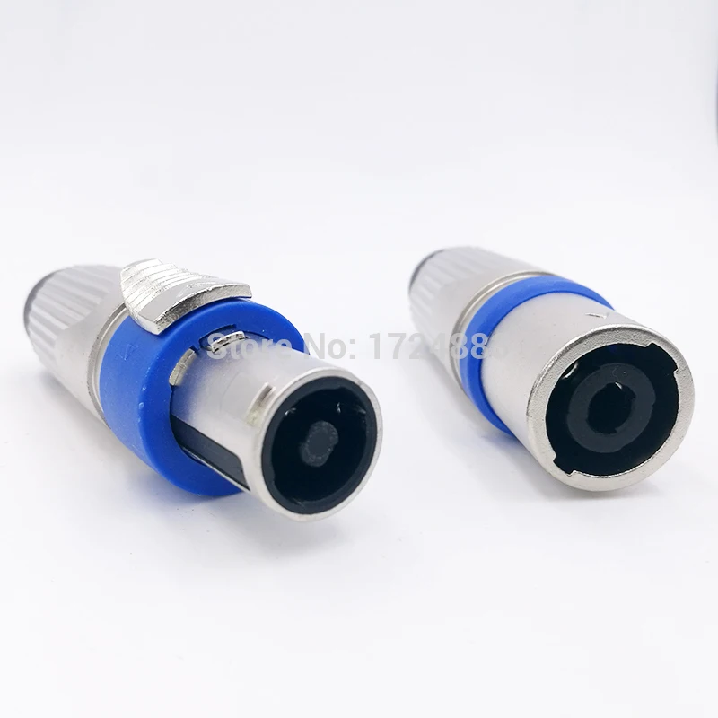 Metal Led stage power connector audio plug 4 pin speaker speaker male and female professional carlon ohmic power connectors