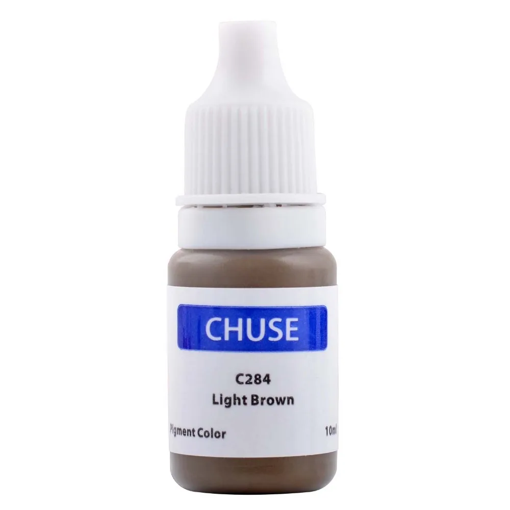 CHUSE Permanent Makeup Ink Eyeliner Tattoo Set Eyebrow Microblading Pigment Professional Encre A Levre 10ML Light Brown C284