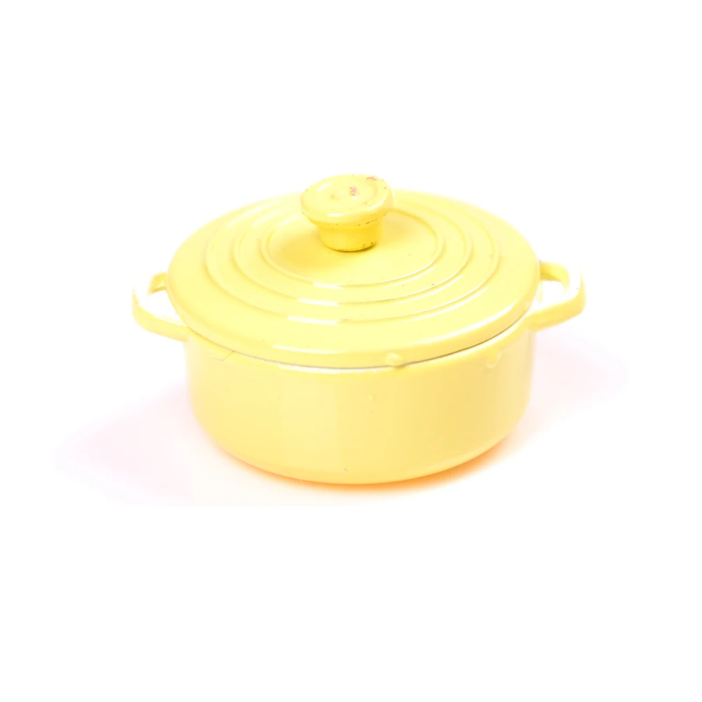 1:12 Mini Pot Caldaia Pan Con Coperchio Casa di Bambola Accessori Casa Delle Bambole In Miniatura Da Cucina Utensili Da Cucina Ware Gioco Cucina Giocattolo