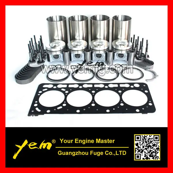 

New V3300 DI Repair kit piston + piston ring + liner + bearings + valve guide seat + full gasket set for Bobcat