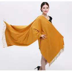 Cashmere Silk Shawl Solid 200*65cm Echarpe Luxury Designer Scarf Winter 2016 Womens Fall Fashion Thick Scarf Brand Free