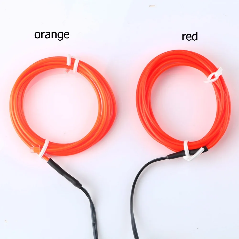2M 10 Màu Linh Hoạt Neon LED Phát Sáng EL WireStrip Ống Dây Nhảy Đèn Dây Đèn LED Cho Đám Cưới Vườn trang Trí Tiệc