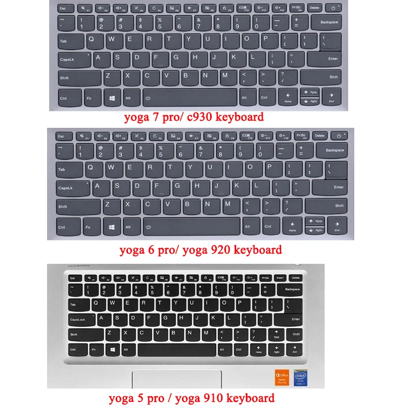 Washable Laptop Keyboard Cover For Lenovo Yoga 7 Pro 5 6 13.9 C930 For Yoga 920 910 Silicone Waterproof Film Notebook Protector