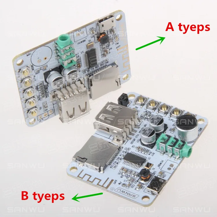 

Плата аудиоресивера DC5V с поддержкой USB TF карты декодирование воспроизведения FM предступенчатый выход Can push наушники