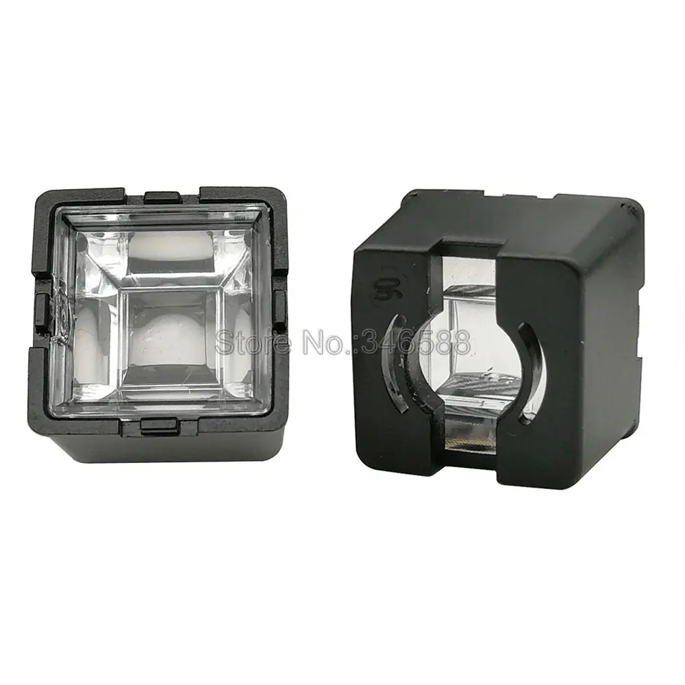 22mm Rhombus Infrared Monitoring IR LED Lens With Black Holder 30 45 60 90 120 Degree for 1W 3W 5W High Power 850nm 940nm LED