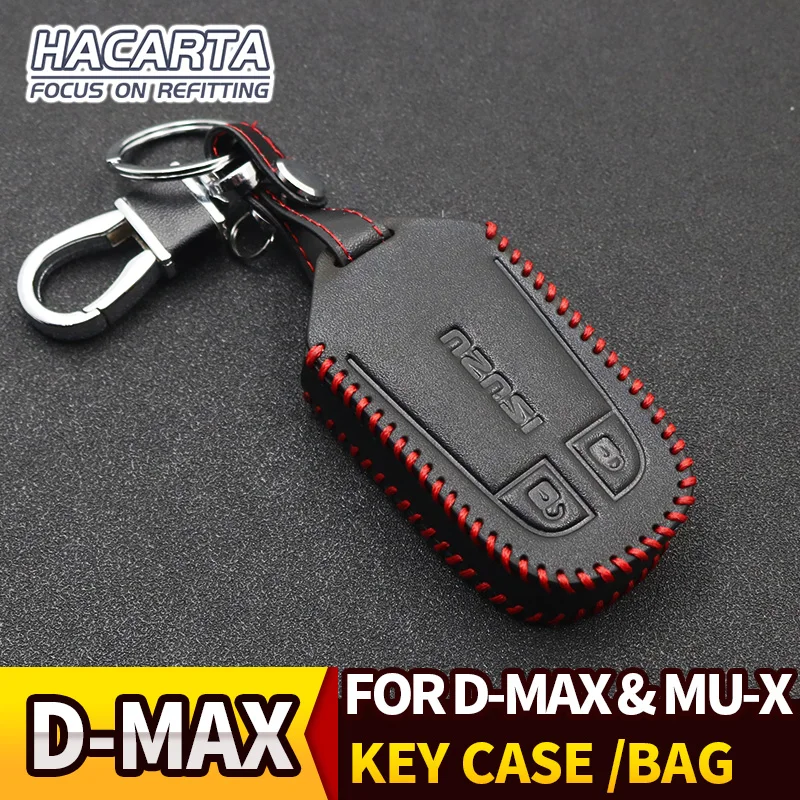 D-MAX The key packet Car-styling High Quality genuine leather key cover for MU-X car accessories dmax accessories key bag case