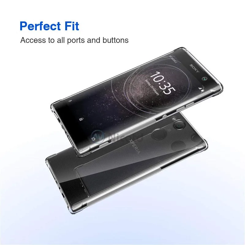 Soft TPU Case For Sony Xperia XA2 PLUS XA2 Ultra Transparent Silicone Clear shockproof Back Cover Air Cushion Frame XA2plus XA2