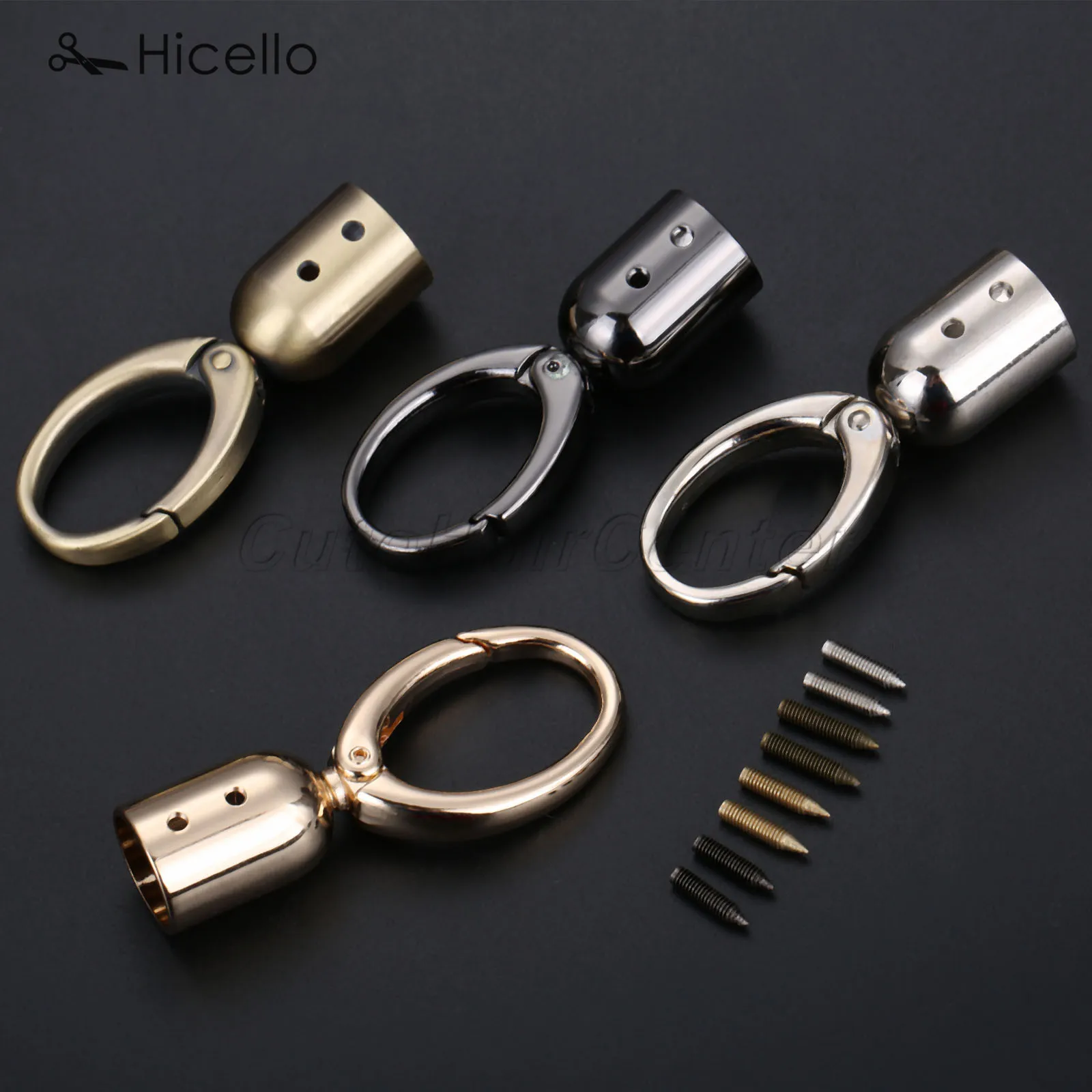 Metal Bag Buckle Snap Hook Spring-close gate Trigger DIY Key Chain Dog Leashes Hand Craft Belt Gold Silver Black Bronze Hicello