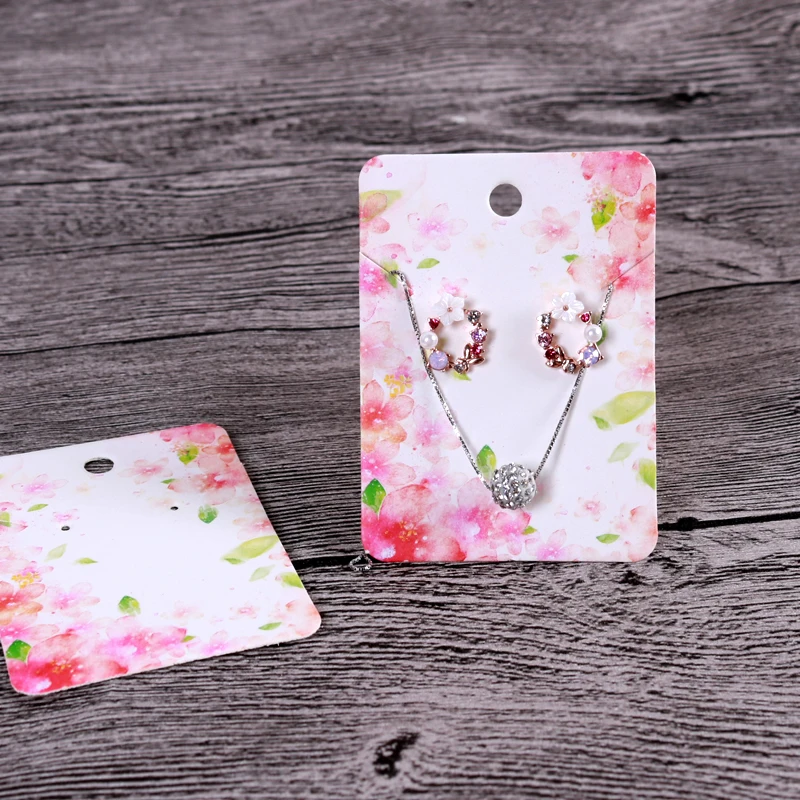 

200Pcs/lot 5x7cm Paper Necklace Card Multi Designs Jewelry Earrings Card Favor Earring Necklaces Display Packaging Cards