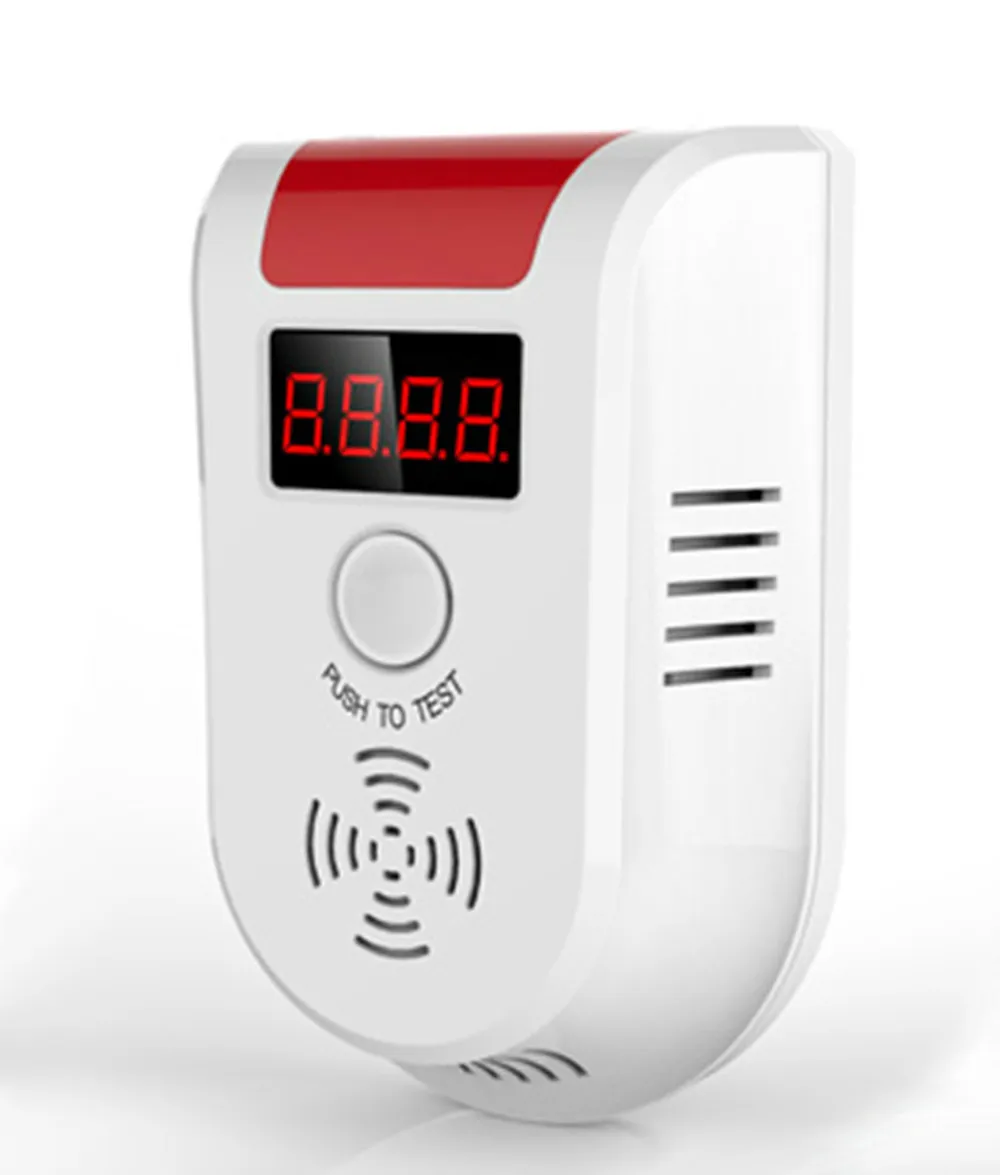 433mhz Wireless Digital display wireless Gas Detector For GSM Alarm System